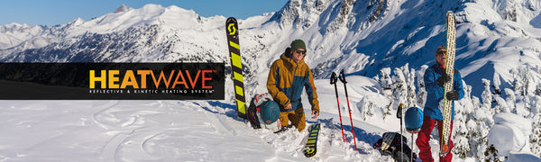Heatwave people on the a snowy mountain