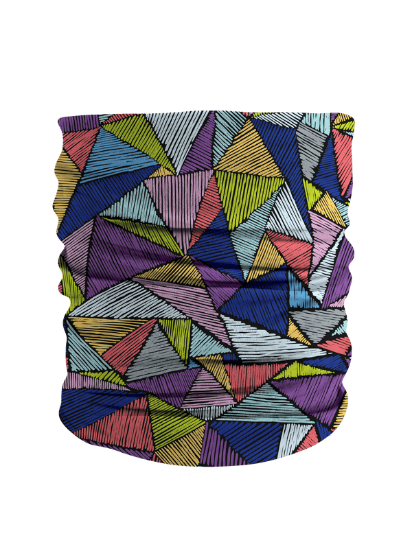 Front profile image of Litewave50 Neck-Up in multicolor triangle geometric print