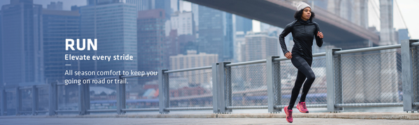 Runner in city background