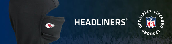 Headliner with Chiefs logo on left, HEADLINERS title, and NFL logo on right