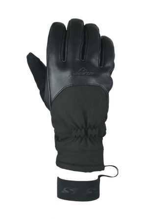 Black glove with brand logo on a white background