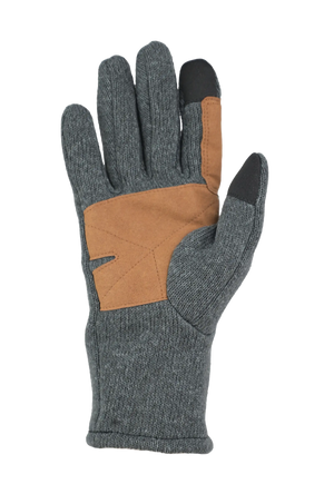 palm side of dash twill glove in charcoal