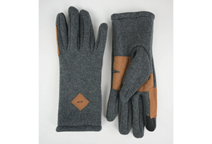 flat lay of dash twill glove pair in charcoal
