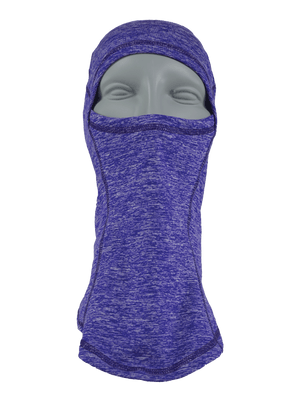 Front view shot of Comfort Balaclava in purple heather on mannequin head