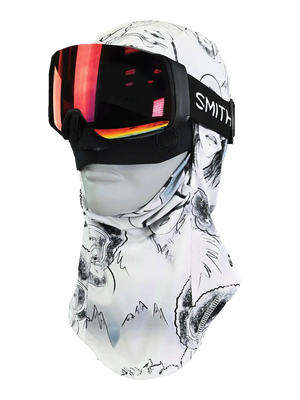 Lamont Joseph Designed Magnemask Combo Headliner Balaclava with snow goggles on