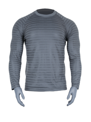 front shot of mens reflective base layer top