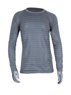 front product shot of womens grey reflective base layer top