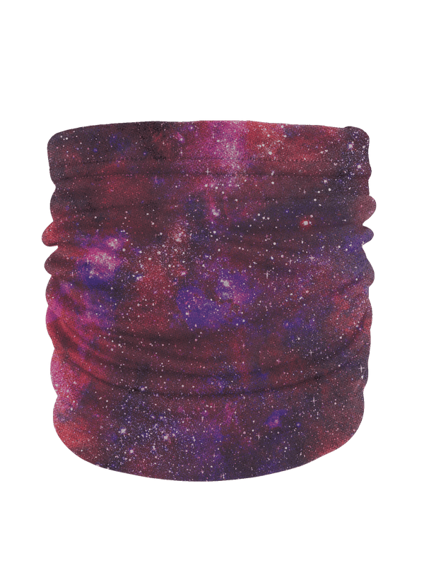 Front profile image of Micro Neck-Up in purple and pink cosmic space print