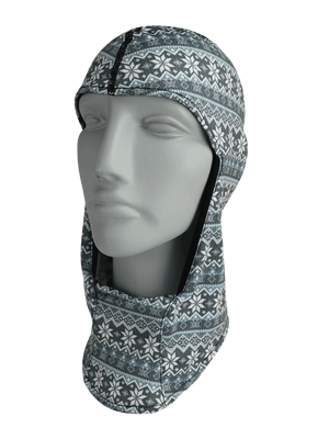 Magnemask Balaclava in Nordic Soft Moss front view with mask tucked in