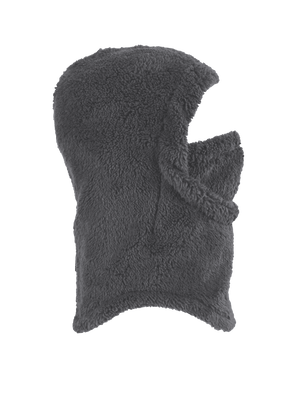 Side view of Junior Fuzzy Hood in grey