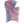 Side view of Junior Fuzzy Hood in pink, blue and white ombre print