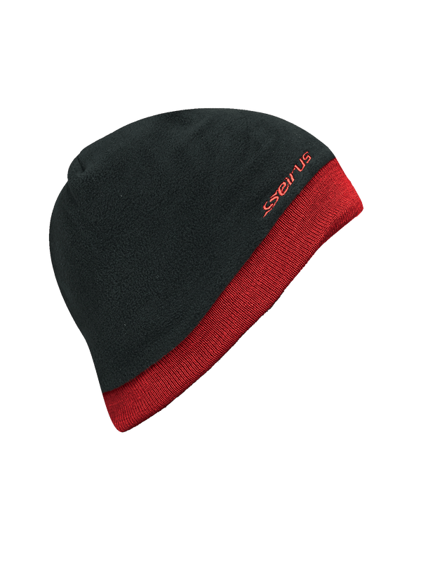 Seirus Fleece Knit Hat black club red