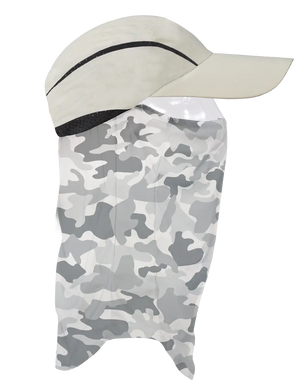 Quick Shade hat and sun cover in white camo