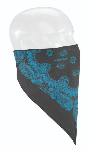 Paisley Black Cyan bandana
