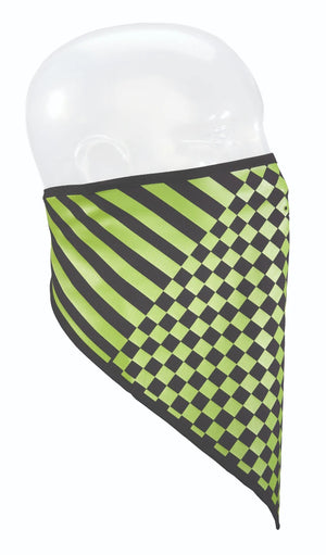 Green and black checkered bandana