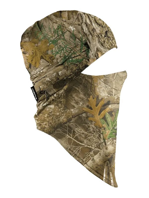 Camouflage headliner with leaf pattern on a white background