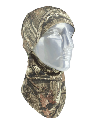 Camouflage headliner on a mannequin head against a white background