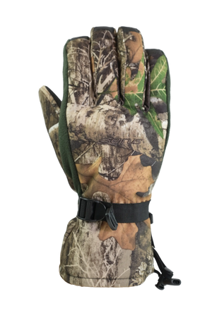 Heatwave ACCEL Camo Glove back of hand photo in colorway realtree edge