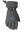 A single dark heather gray winter glove with a Buffalo Bills logo on the back of the hand, featuring a wrist strap with a pull tab and a one handed wrist cinch, displayed on a white background.