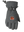 A single dark heather gray winter glove with a Cincinnati Bengals logo on the back of the hand, featuring a wrist strap with a pull tab and a one handed wrist cinch, displayed on a white background.
