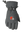 A single dark heather gray winter glove with a Cleveland Browns logo on the back of the hand, featuring a wrist strap with a pull tab and a one handed wrist cinch, displayed on a white background.