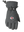 A single dark heather gray winter glove with a Kansas City Chiefs logo on the back of the hand, featuring a wrist strap with a pull tab and a one handed wrist cinch, displayed on a white background.