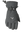 A single dark heather gray winter glove with a Philadelphia Eagles classic logo on the back of the hand, featuring a wrist strap with a pull tab and a one handed wrist cinch, displayed on a white background.