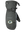 Black and gray lofted mitt with Packers logo on back of hand against a white background