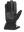 A single black form fit fleece winter glove shown flat against a solid white background, with the palm side of the hand and wrist cuff visible.