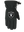 A single black form fit winter fleece glove featuring the Las Vegas Raiders logo on the back of the hand, shown against a plain white background.