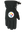 A single black form fit winter fleece glove featuring the Pittsburgh Steelers logo on the back of the hand, shown against a plain white background.