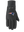 A single black glove featuring the New England Patriots logo on the back of the hand, with a tonal Seirus logo near the cuff, set against a plain white background.