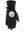 A single black form fit winter glove featuring the Pittsburgh Steelers logo on the back of the hand, shown against a plain white background.