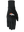 Black glove liner with a Denver Broncos logo on the back of the hand, on a white background
