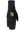Black glove liner with a Minnesota Vikings logo on the back of the hand, on a white background