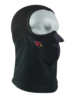 Black Headliner Balaclava with a Cardinals logo on a white background