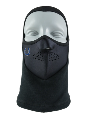Black Headliner Balaclava with a Colts logo on a white background