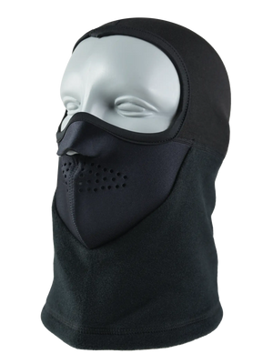 Black Headliner Balaclava with a Commanders logo on a white background