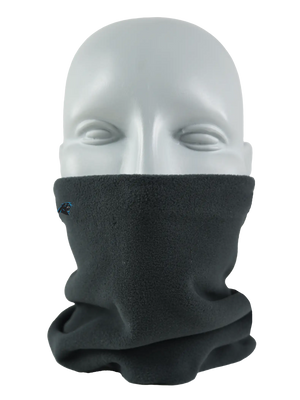 Black Seirus Micro Neck-Up covering the lower face with Carolina Panthers logo