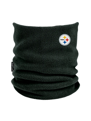 Black Seirus NFL Micro Neck-Up with Pittsburgh Steelers logo
