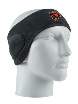 Black headband with a Bears logo on a mannequin head against a white background