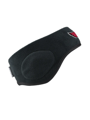 Black headband with a Cardinals logo against a white background