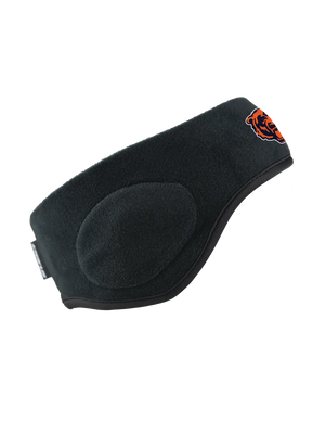 Black headband with a Bears logo on a mannequin head against a white background