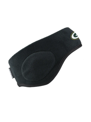 Black headband with a Packers logo on a white background