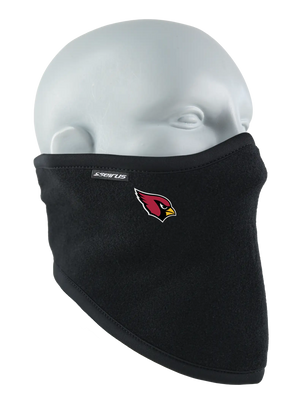 Black polar scarf with a Cardinals logo on a white background