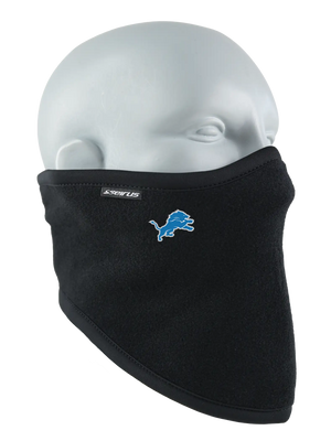 Black polar scarf with a Lions logo on a white background