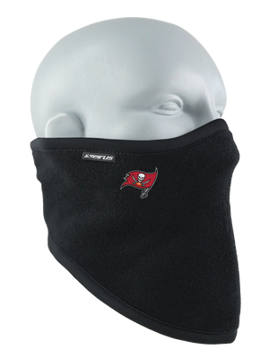 Black polar scarf with a Buccaneers logo on a white background