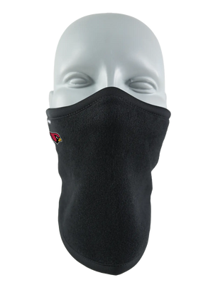 Black polar scarf with a Cardinals logo on a white background
