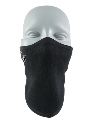 Black Polar Scarf with a Raiders logo on a white background