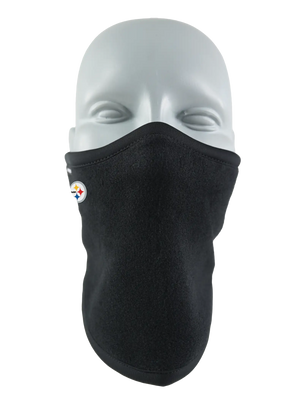Black Polar Scarf with a Steelers logo on a white background